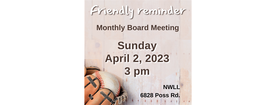 april BOD Meeting